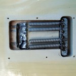 fender stratocaster 1957 blonde refinished - tremolo cavity